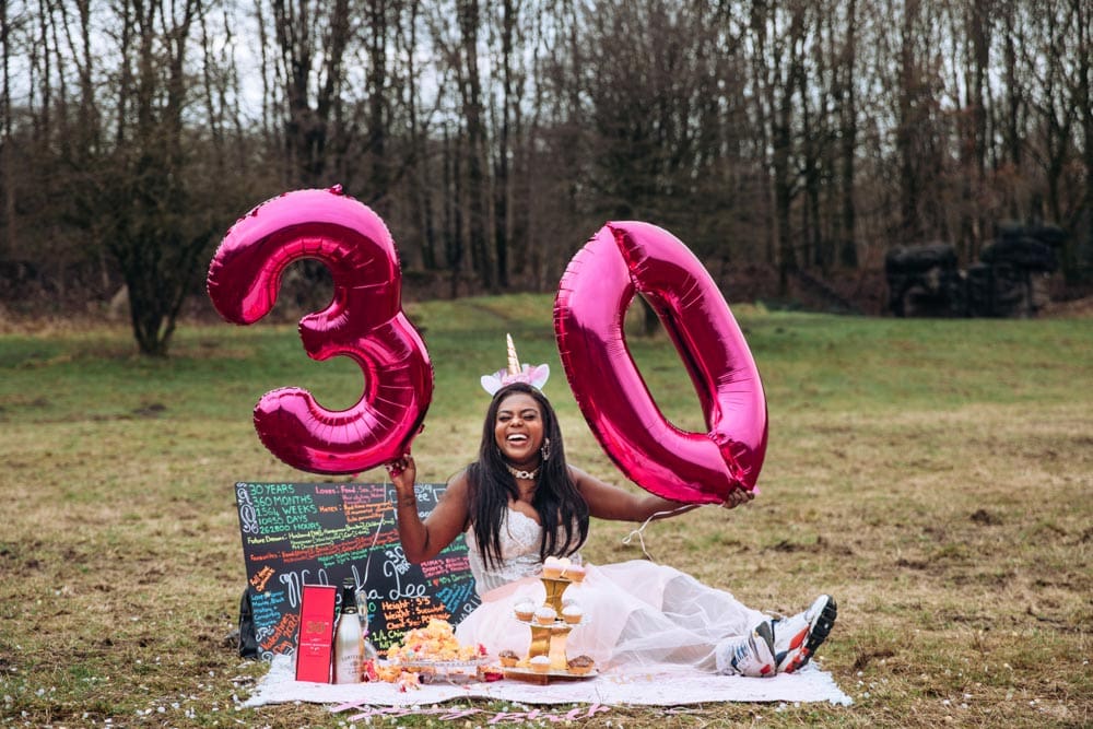 Stunning 30th Birthday Cake Smash Photoshoot - Parties365