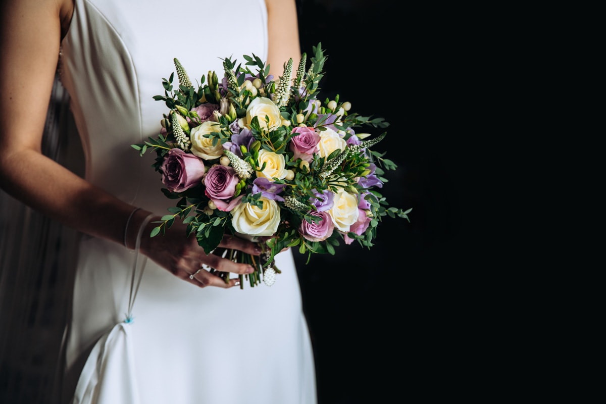 bridal bouquet at thornton hall hotel