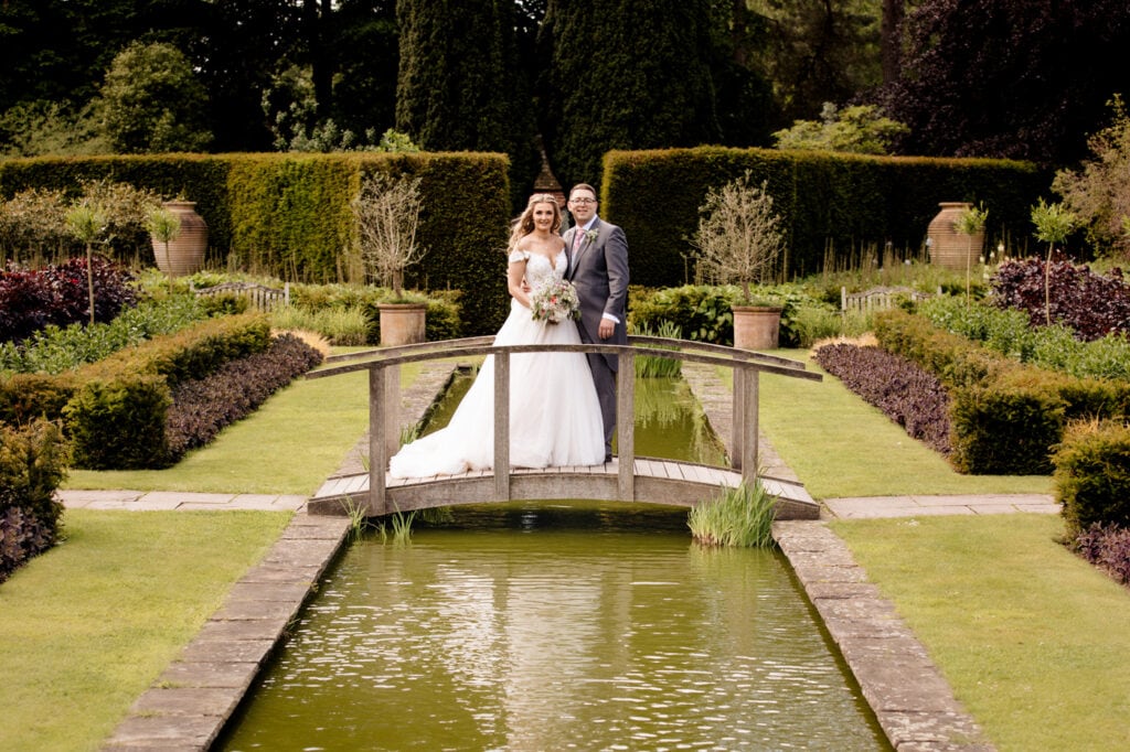 abbeywood estate wedding bride and groom photographs in the garden