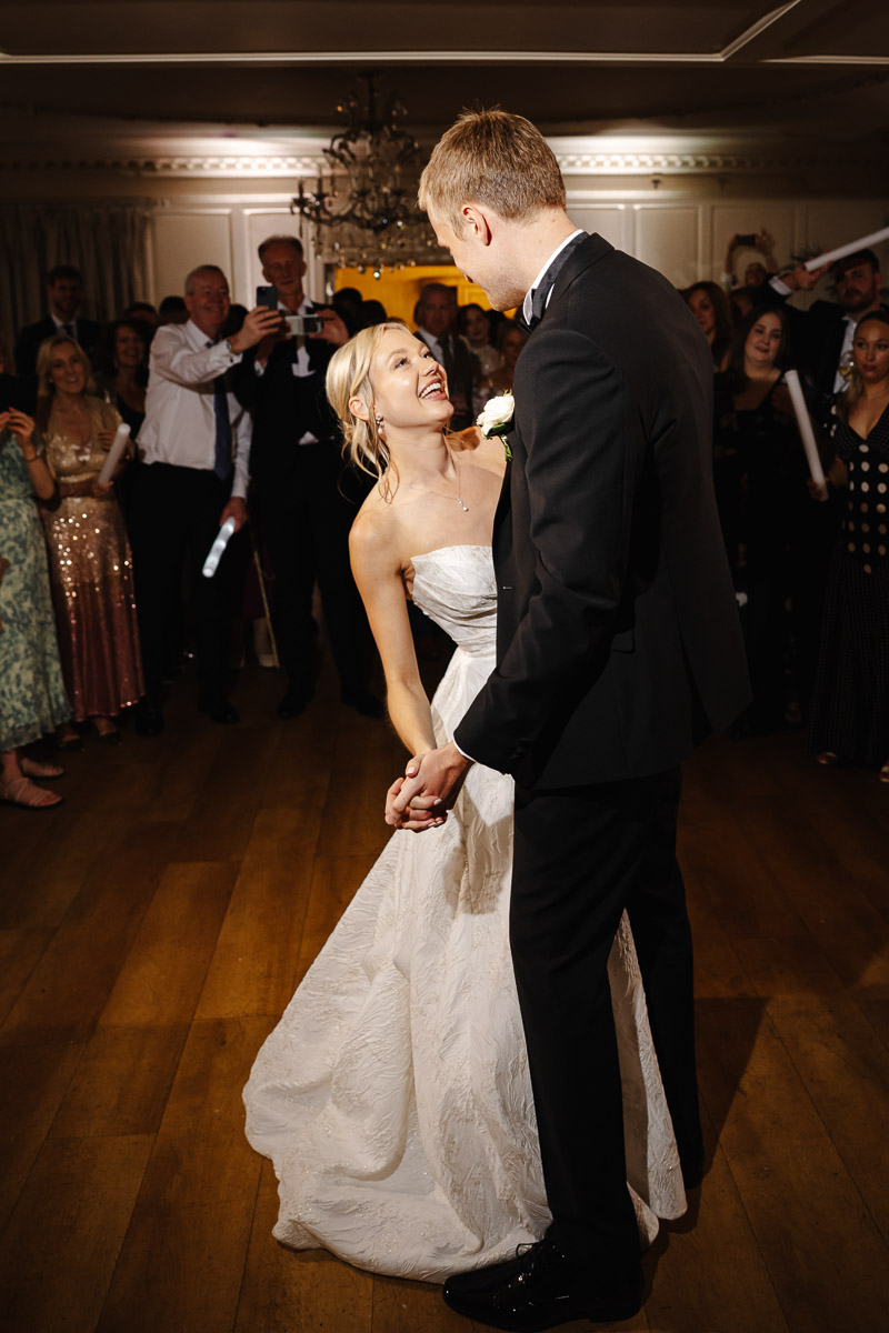 Eaves Hall Wedding Venue entertainment in the evening a bride and grooms 1st dance