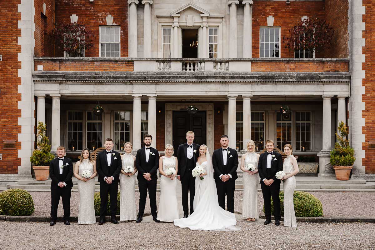 bride and groom during the ceremony at eaves hall wedding venue
