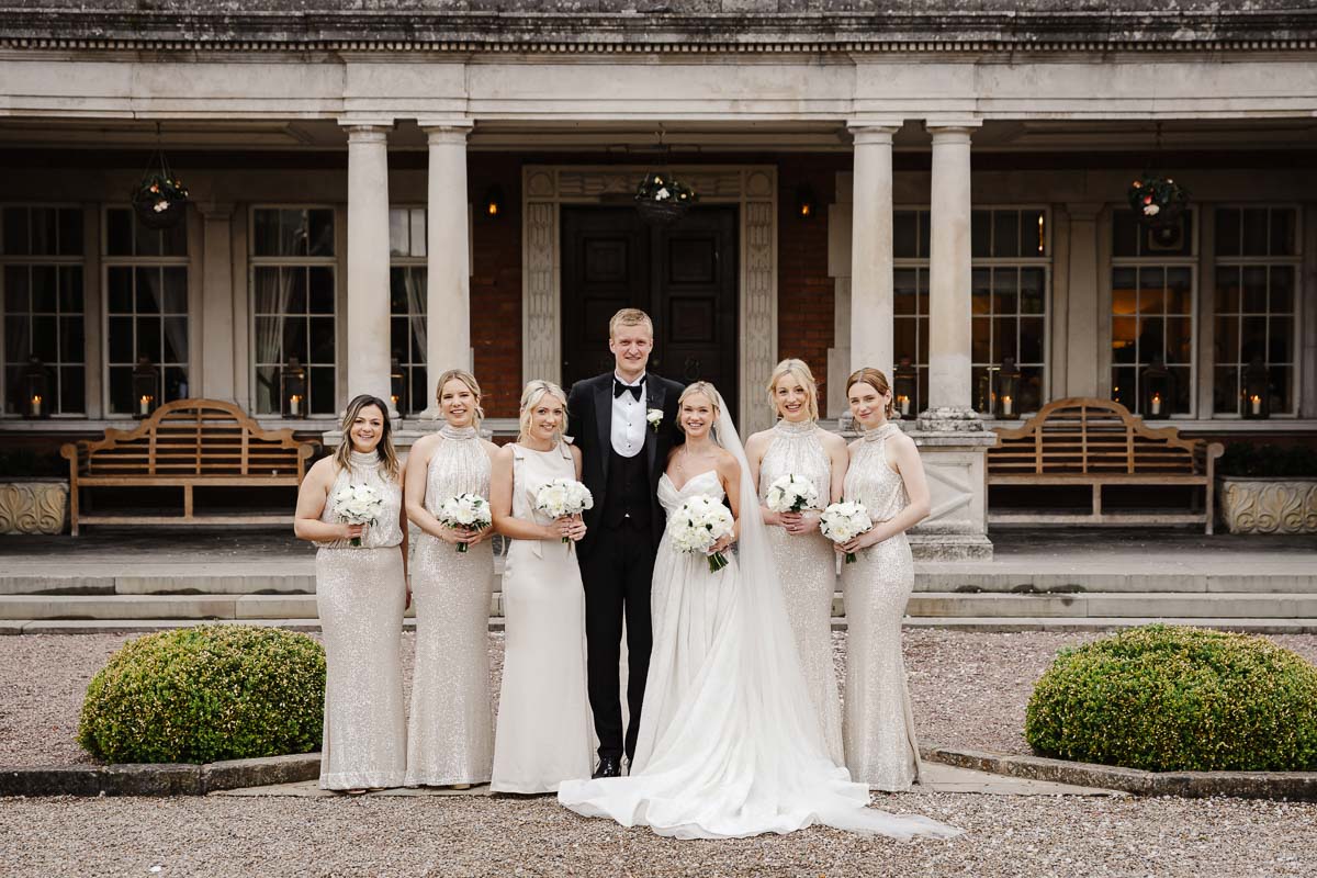 bride and groom during the ceremony at eaves hall wedding venue