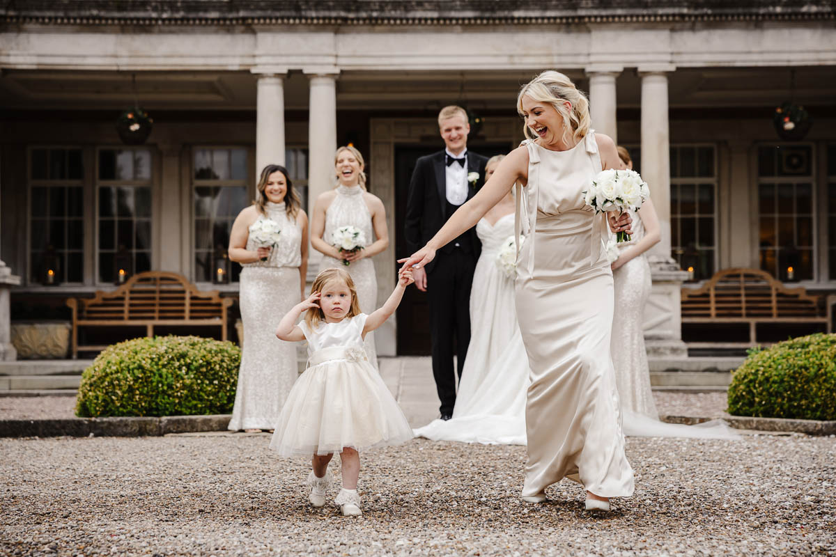 bride and groom during the ceremony at eaves hall wedding venue
