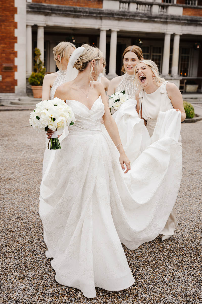 bride and groom during the ceremony at eaves hall wedding venue