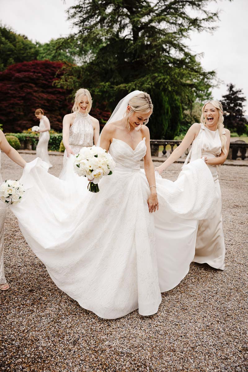bride and groom during the ceremony at eaves hall wedding venue