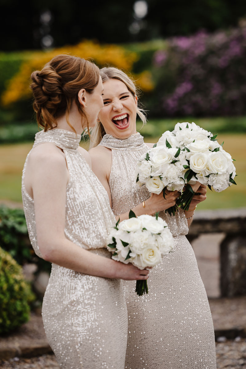 bride and groom during the ceremony at eaves hall wedding venue