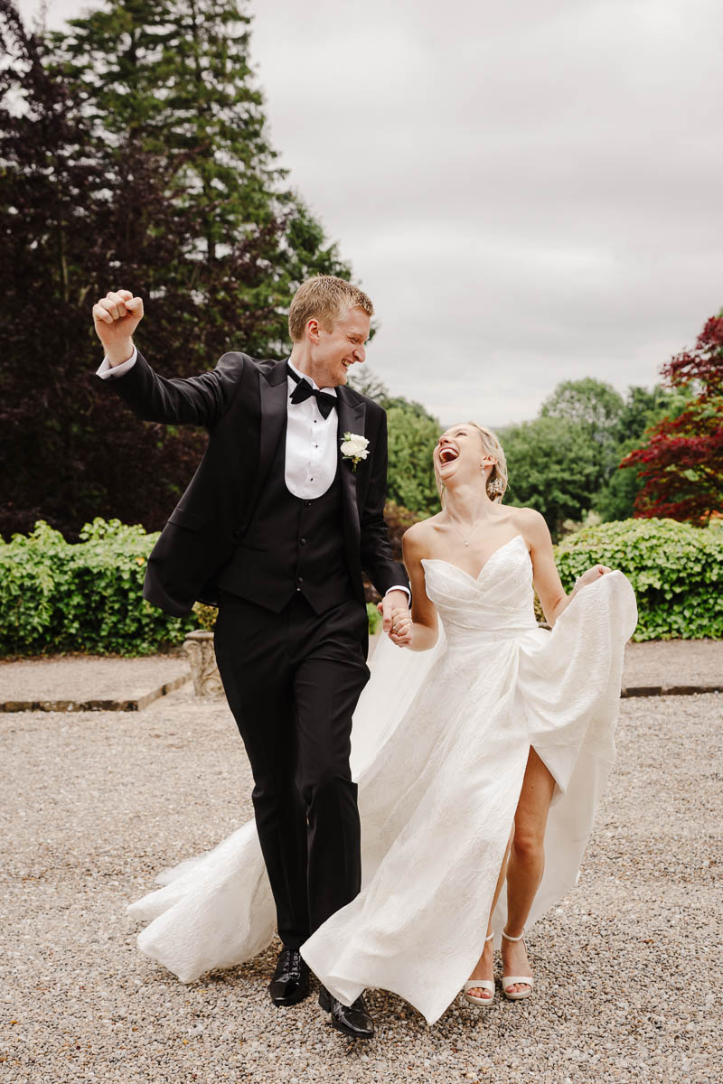 bride and groom during the ceremony at eaves hall wedding venue