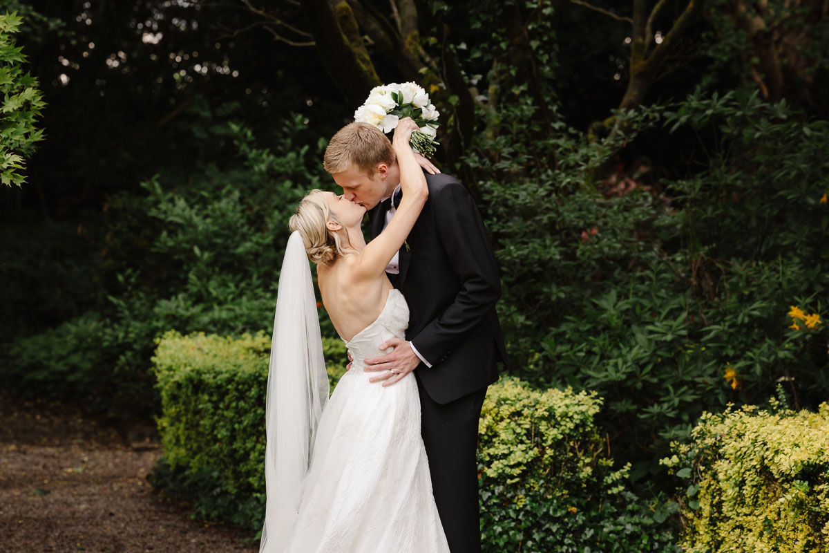 bride and groom during the ceremony at eaves hall wedding venue