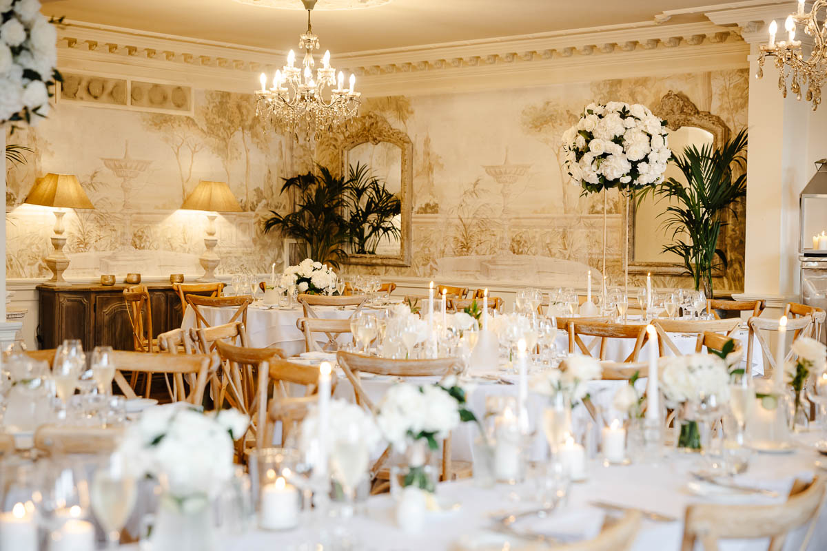 Eaves Hall Wedding Venue wedding breakfast setup ideas