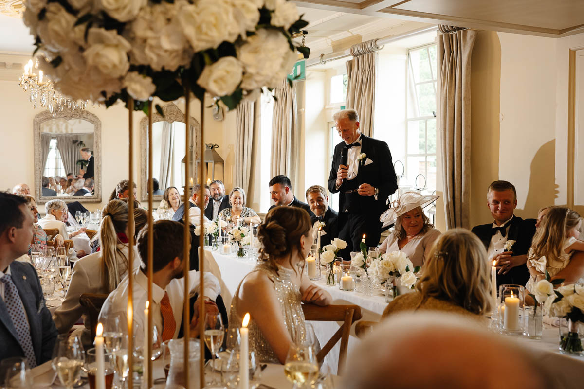 Eaves Hall Wedding Venue wedding breakfast setup ideas